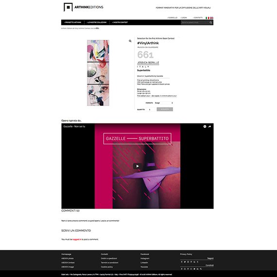 progetto contest Vinyl Arthink Contest