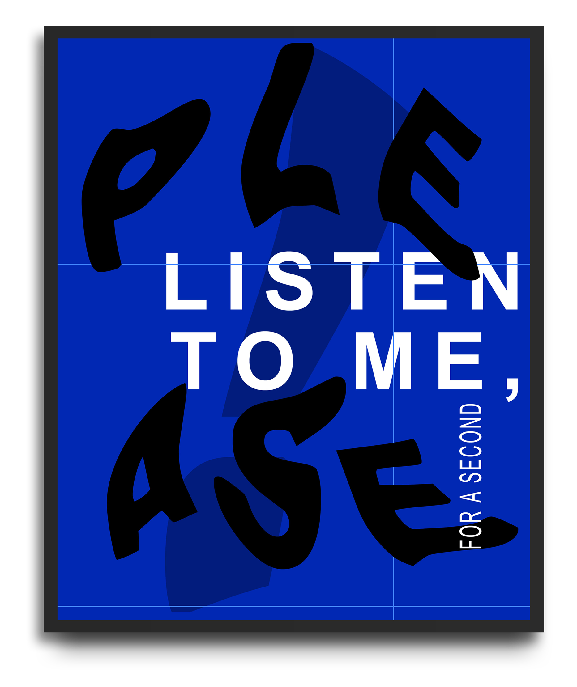 poster astratto-"please listen to me"