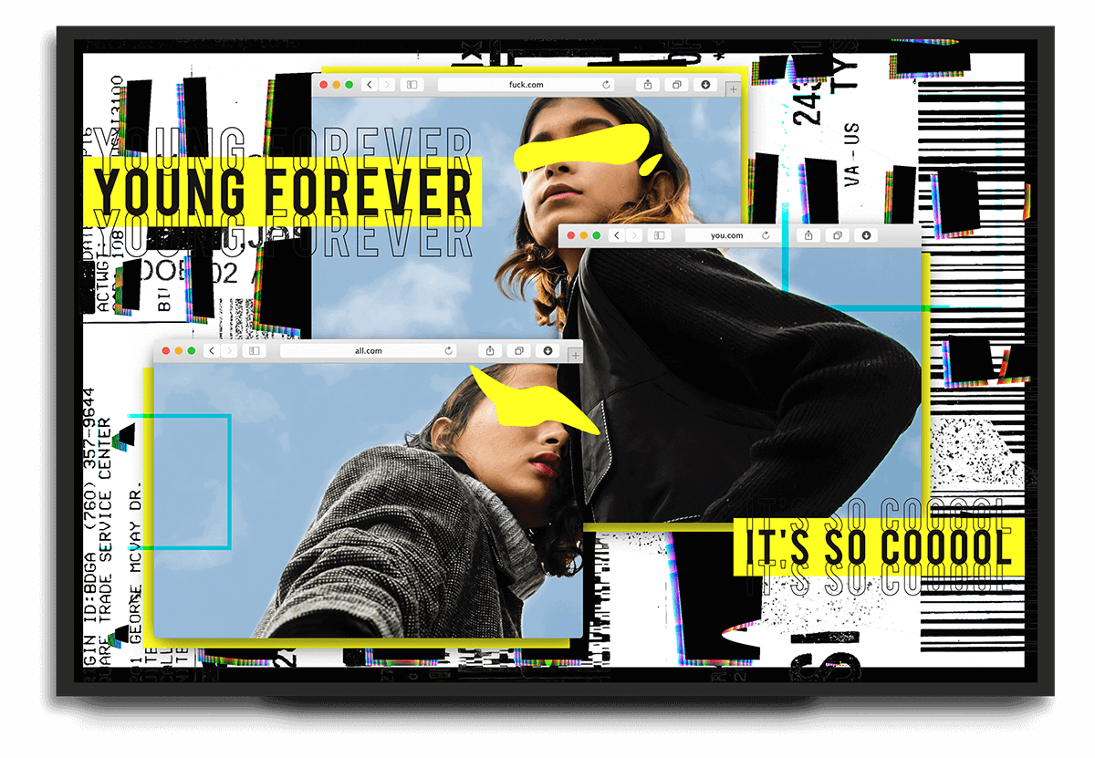 poster astratto-"young forever"